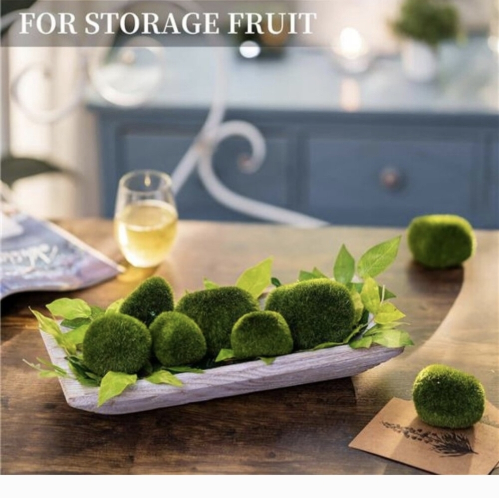 Decorative Wood Dough Bowl: Long Wooden Centerpiece Table Decorations